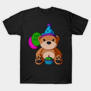 Birthday Cupcake Teddy Bear T-Shirt